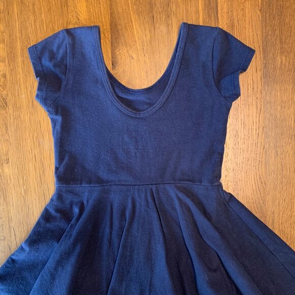 ALICE + AMES Blue Skirted Leotard Girls 4-5 5T Navy Dance Ballet Twirl Leo Girl - Picture 4 of 6